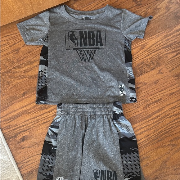 NBA Other - NBA Charcoal Graphic Tee and Shorts Set